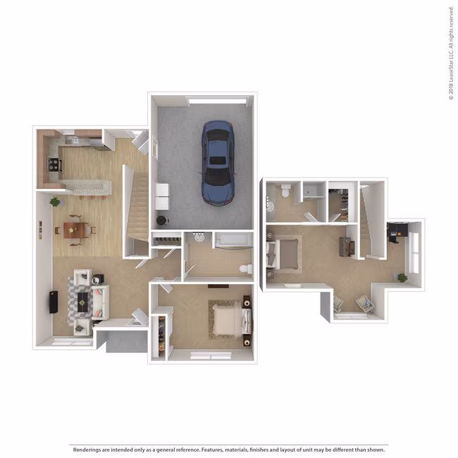 Two Bedroom Townhouse (RM) E103 floor plan